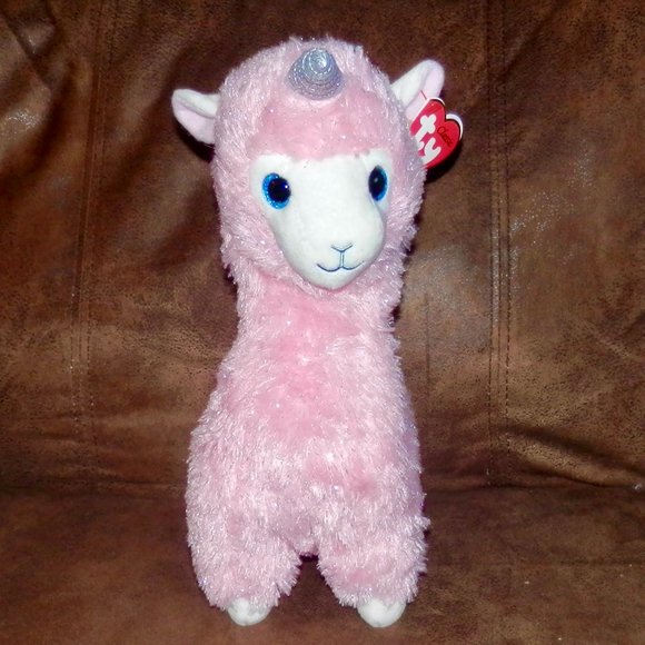 TY BEANIE CLASSIC * LANA * 2018 * 12 IN TALL * CUTE  * PINK AND SILVER * - Picture 1 of 6
